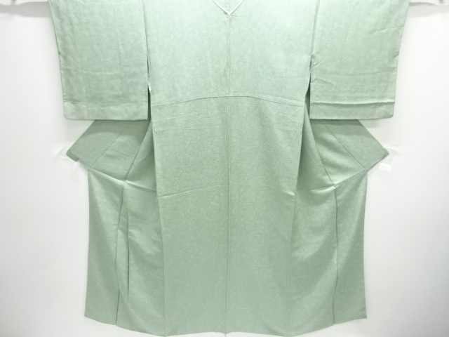 南天模様織り出し一つ紋色無地着物